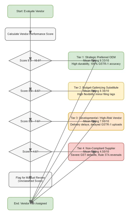 Vendor Performance Tier Classification Flowchart